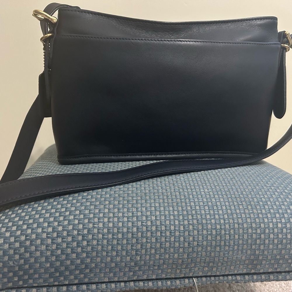 Navy Vintage Coach Equestrian bag